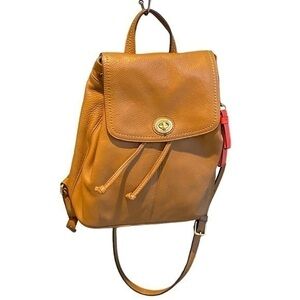 Mini Coach Leather Backpack Bag